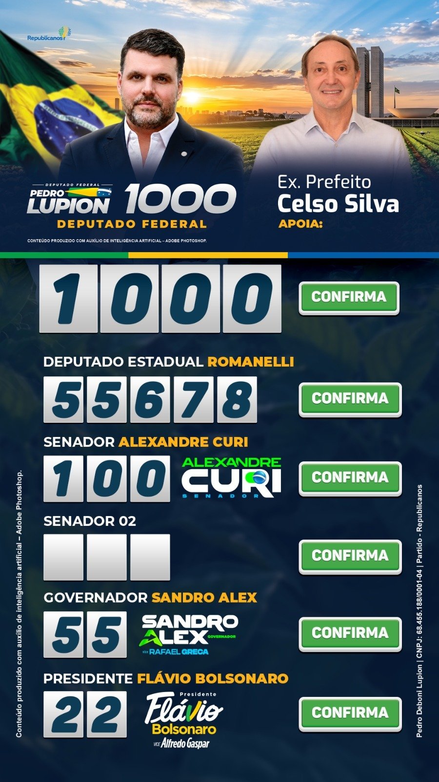 Apoio de Celso Silva