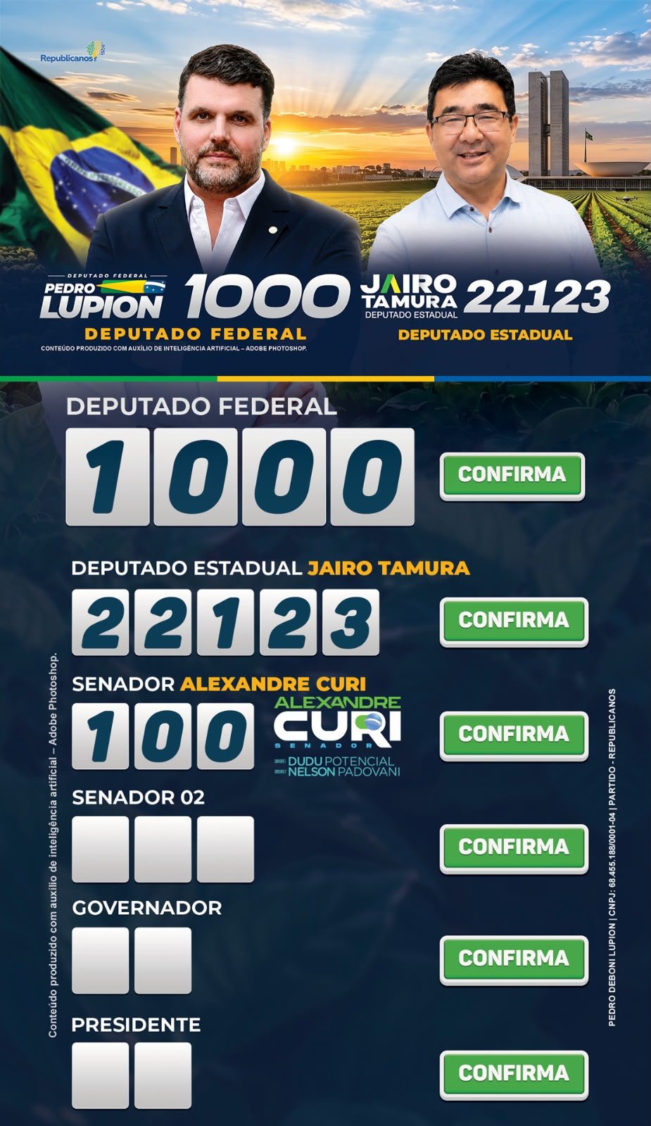 Pedro Lupion e Jairo Tamura