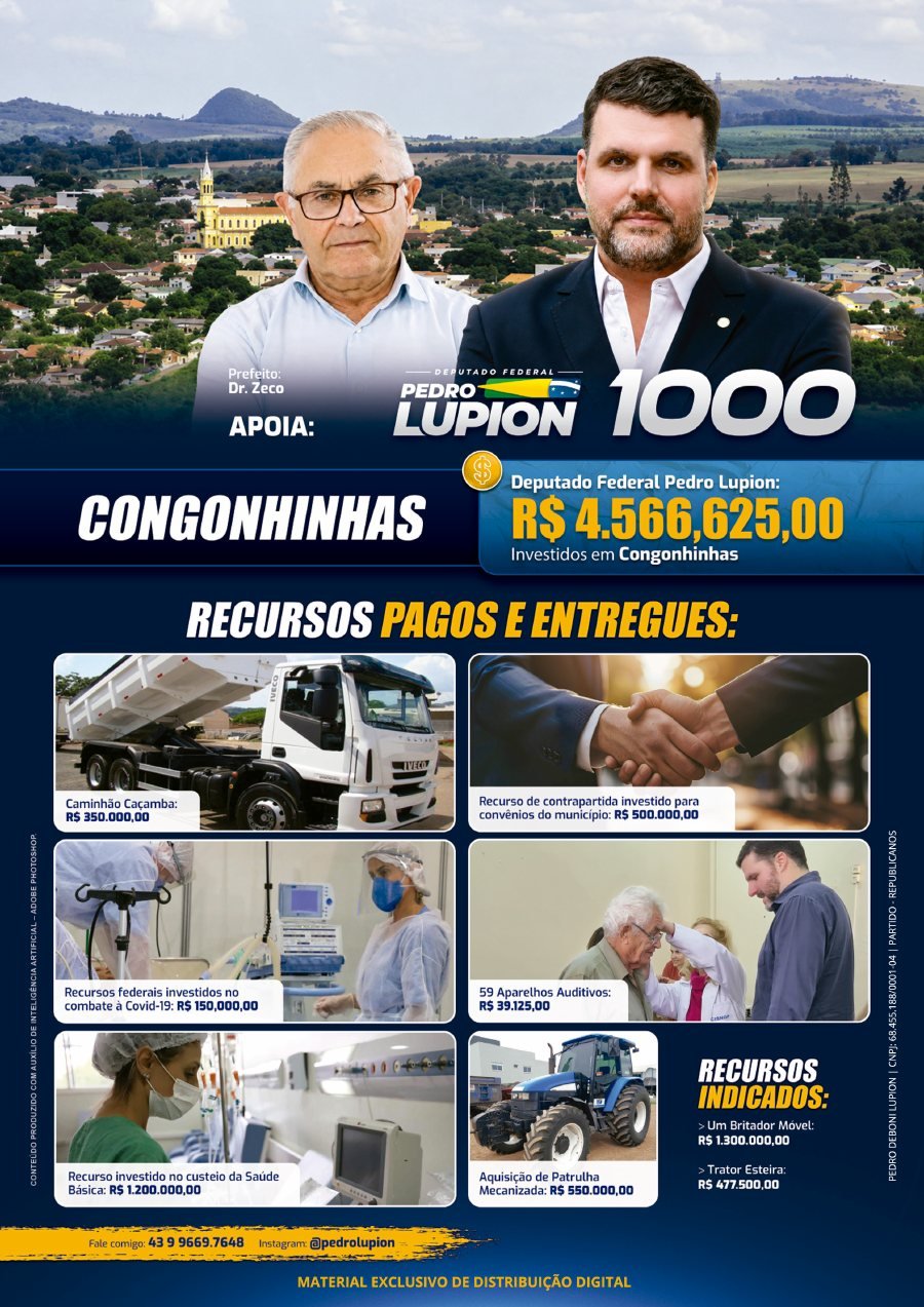 Capa de Jornal de Congonhinhas
