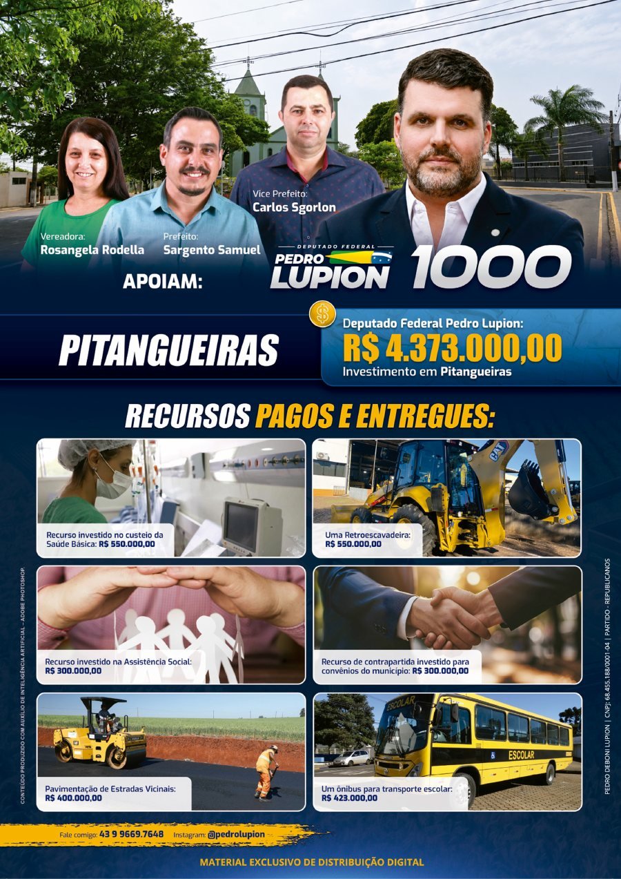 Capa de Jornal de Pitangueiras