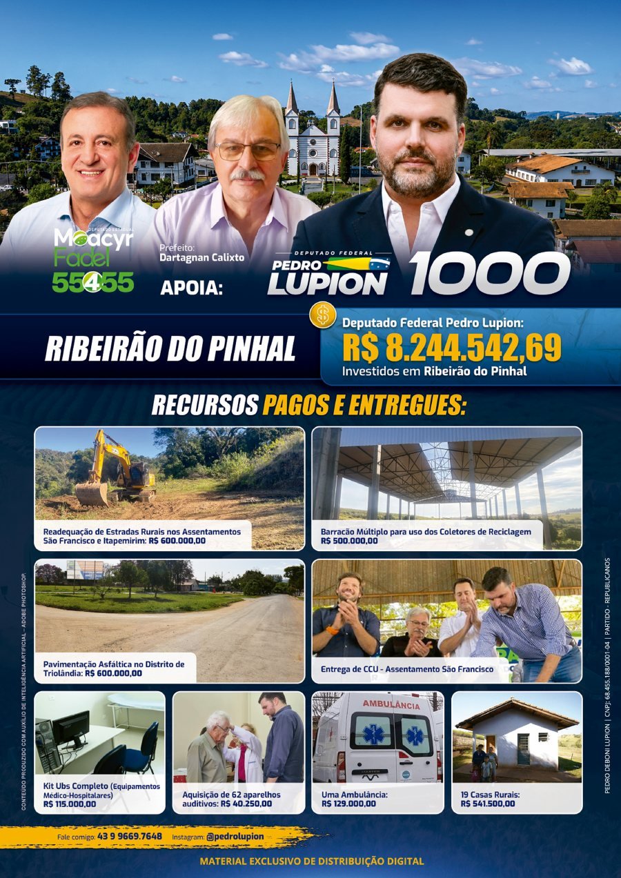 Capa de Jornal de Ribeirão do Pinhal